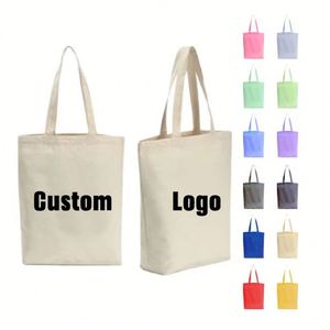 Bolsa de Mano Personalizada con Logotipo Impreso, Bolsa de Compras de Lona Natural Reciclada, Ecológica y Elegante - Product Image 3