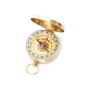 Manufacturers Wholesale Outdoor Clamshell Pure Copper Compass Enhance Luminous Multi Functional North Needle Pocket Watch