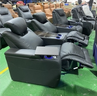 Chaise de canapé de nouvelle rangée avec 2 sièges amoureux meubles de cinéma maison avec porte-gobelet inclinable électrique avec l'accoudoir