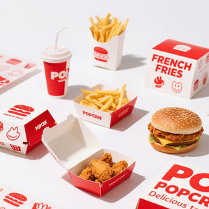 Cajas de Cartón Kraft para Hamburguesas y Papas Fritas de McDonald's, Impresión Personalizada, para Comida Rápida para Llevar, Venta al Por Mayor - Product Image 4