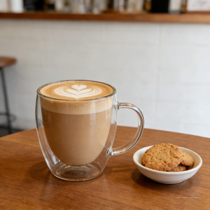 Mug en verre résistant à la chaleur avec poignée, 350 ml, sans plomb, pour le bureau et la maison (vente en gros) - Product Image 4