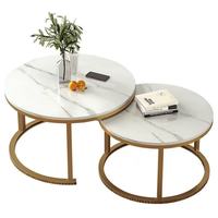 Table basse moderne de luxe minimaliste en bois massif et métal, design rond pour la maison, l'hôtel, nouveau ensemble de meubles de salon de luxe