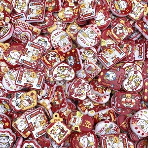 Perles en relief double face motif Chat de la Fortune <span class=keywords><strong>pour</strong></span> DIY : porte-clés, chaîne de téléphone portable, accessoire de stylo - Product Image 2