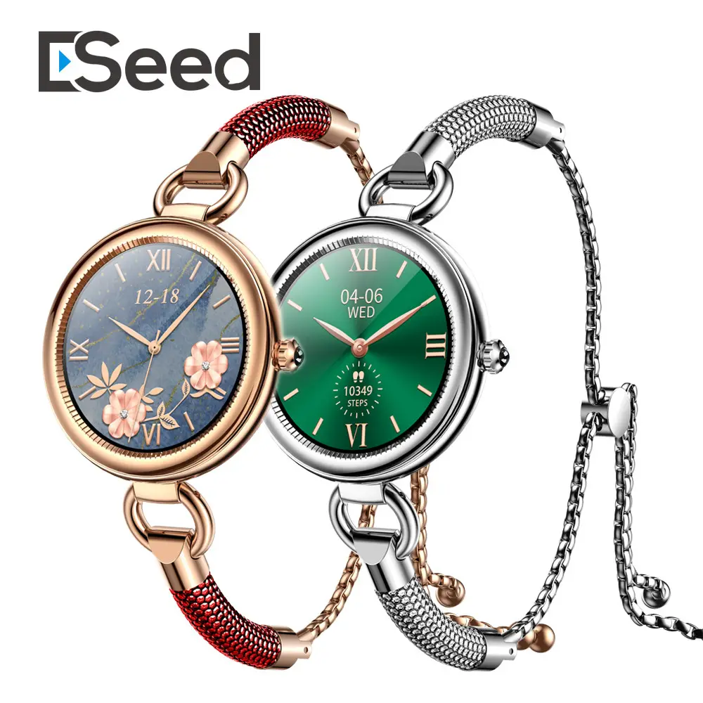 Eseed 2022 New Arrivals Ladies Luxury GT01 Smart Watch Bracelet Wristband Incoming Call Reminder 1.09 inch Small Chain Watches