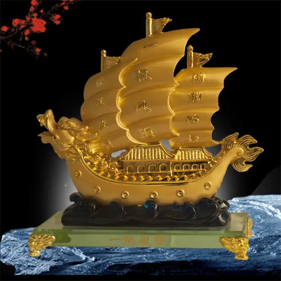 Tượng Điêu Khắc Bằng Nhựa Resin Golden Standing Decor, Giải Thưởng Rồng