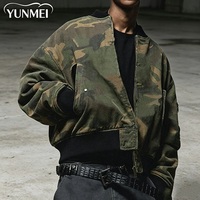 Blouson Bomber Rembourré Réversible en Twill, Style Vintage Délavé Camouflage, Personnalisé pour Hommes - Collection OEM Streetwear