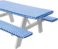 72x28 inç vinil monte su geçirmez açık üst masa örtüsü piknik masa örtüsü için parti