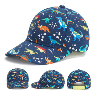 Gorra de Béisbol de Algodón de 6 Paneles con Diseño de Dinosaurio de Dibujos Animados, para Niños, Protección Solar de Verano, Certificada por BSCI - Product Image 2