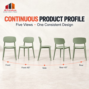 Chaise <span class=keywords><strong>de</strong></span> salle à manger moderne en plastique, dossier incurvé, légère, pour la maison, la salle à manger, le café, le restaurant - Vente en gros usine - Product Image 6