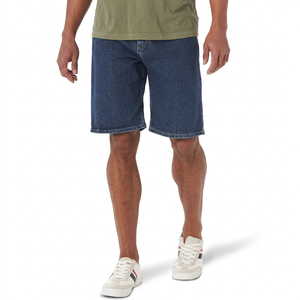 Pantalones Cortos de Mezclilla para Hombre Spirit Drills, Cintura Alta, Lavado Ácido, Pierna Ancha, Estilo Casual de Verano, 100% Algodón - Product Image 1