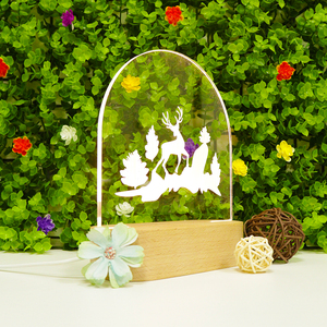 Lámpara LED <span class=keywords><strong>de</strong></span> Ilusión 3D Romántica, Juego <span class=keywords><strong>de</strong></span> <span class=keywords><strong>Regalo</strong></span> Promocional <span class=keywords><strong>de</strong></span> Madera con USB, <span class=keywords><strong>Regalo</strong></span> <span class=keywords><strong>de</strong></span> Navidad Acrílico Ovalado - Product Image 5