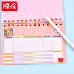 Dễ thương phim hoạt hình động vật xoắn ốc máy tính xách tay sinh viên hàng tuần kế hoạch đồ dùng học tập và văn phòng phẩm weibo trường máy tính xách tay bán buôn - Product Image 3