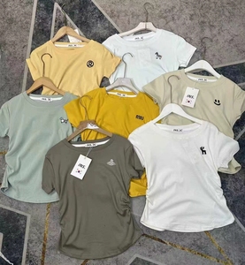 Venta al por Mayor de Lotes Mixtos de Tops y <span class=keywords><strong>Camisetas</strong></span> de Verano para Mujer, con Logotipo y Diseño de Puntos, Ecológicos, de Moda, en Varios Estilos - Product Image 1
