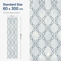 50*300 papier peint auto-adhésif pour revêtement mural de décoration moderne de chambre à coucher pour la maison
