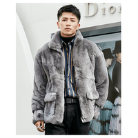 Manteau d'hiver duveteux de haute qualité pour homme, Super doux et confortable, manteau en fourrure de lapin Rex de haute qualité, Offre Spéciale
