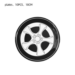 Ensemble de couverts pour moto, assiettes en papier, serviettes et nappe sur le thème de la moto, décoration de fête d'anniversaire Dirt Bike, pour 10 personnes - Product Image 3