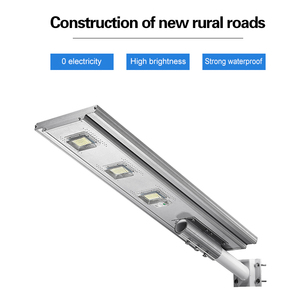 5000 Lumen 150W đèn 3 đầu năng lượng tháp không thấm nước góc rộng nhiệm vụ nặng nề chiếu sáng tất cả trong một LED năng lượng mặt trời ánh sáng đường phố - Product Image 2