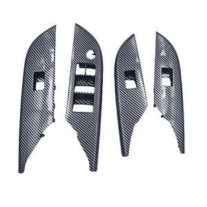 Kit de molduras para el tablero de Hilux 2005-2015, estilo fibra de carbono, material ABS negro, panel interior para Toyota. - Product Image 1