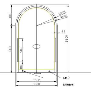 Puerta Arqueada de Vidrio Giratoria de 360 Grados para Tienda de Ropa, Diseño de Eje Central con Resorte de Suelo, Puerta Giratoria de Vidrio de Fábrica - Product Image 5