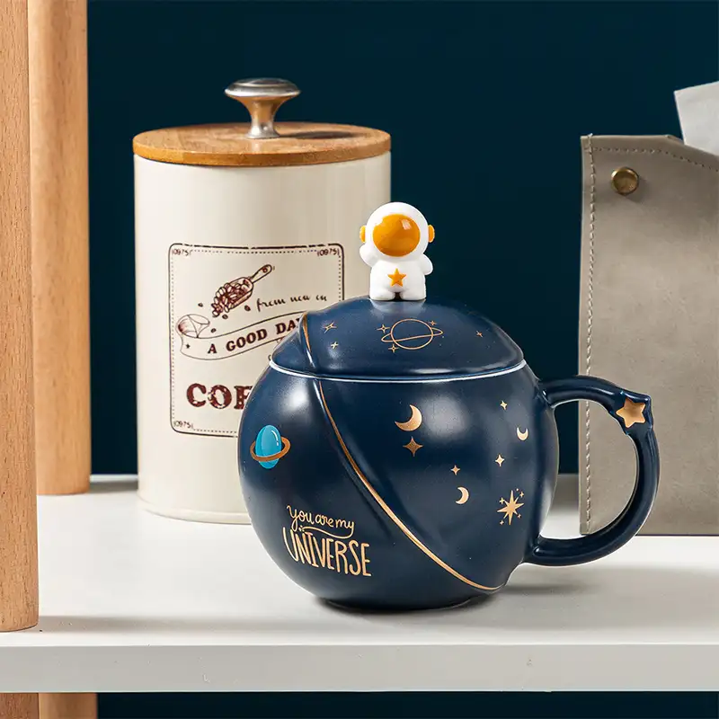 Verre d'astronaute en céramique, décorations d'astronaute, verre à lait, pour palier de la lune et des planètes chaudes de l'univers, KF175