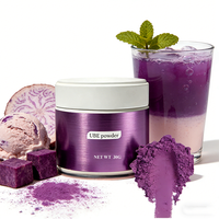 Poudre d'Ube Biologique en Boîte de Conserve Personnalisée 30g 50g 80g 100g, Poudre d'Igname Violette, Poudre d'Ube