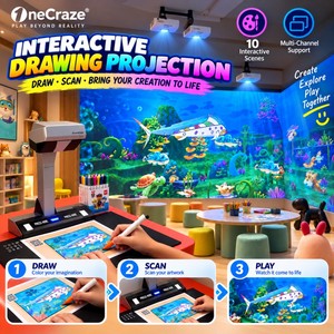 Juego de Proyección Interactiva Táctil para Niños con Temas de Dibujos Animados y Animales - Product Image 1