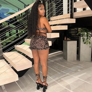<strong>Leopard</strong> Slim Romper Ruffles One Piece Jumpsuit - Product Image 3