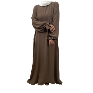 Robe Abaya Arabe Personnalisée de Haute Qualité pour Femmes, 5 Couleurs, en Crêpe Jazz, Longue, Modeste, Respirante, en Polyester - Product Image 3