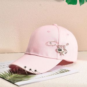 Fashion Design Logo Baseball Caps Decoration Metal <b>Ring</b> Cap Trucker Unisex Unique Rock Iron <b>Dad</b> Hats Custom - Product Image 2