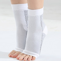 Manchons de compression pour pieds à bout ouvert, chaussettes de soutien de la cheville, soutien élastique de la voûte plantaire pour la course, la marche, le sport, la remise en forme, hommes et femmes