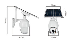 2MP/4MP 4G Solar Monitoring Camera Outdoor 360 &deg; Pan Tilt Zoom <strong>Network</strong> Night Vision Mobile Phone <strong>Remote</strong> Home Wireless Camera - Product Image 3