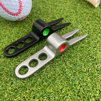 Outil de réparation de divots multifonctionnel léger en alliage de zinc avec logo personnalisé, style sifflet, noir et argent, accessoires de golf pour chapeau VASTUP