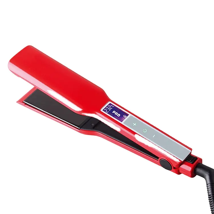 Bestseller Hochwertige Titan platte Brasilia nisches Flacheisen CE-und ROSH-Zertifizierung Roter elektrischer Haar glätter