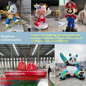 Fabricant de sculptures personnalisées en fibre de verre, panneaux de porte de dessin animé, figurines d'entrée de centre commercial, mascottes de célébrités d'Internet, figurines traditionnelles - Product Image 6
