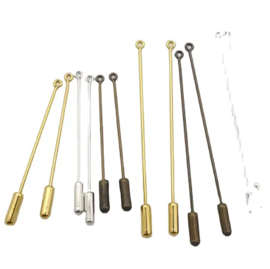 5cm 7cm safety pin brooch diy brass brooch metal brooch