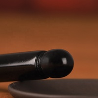 Bâton de massage en pierre de bain naturelle fait à la main, jade, cristal noir Bian, outil de massage, stylo d'acupuncture, outil de réflexologie faciale et oculaire