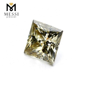 Bijoux Messi Prix de gros Moissanite de qualité supérieure Coupe princesse 1 carat Moissanite jaune Diamant - Product Image 2