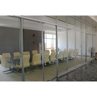 Cadres en aluminium de séparation murale de bureau, 10 pièces, partition en verre pour chambre, avec stores