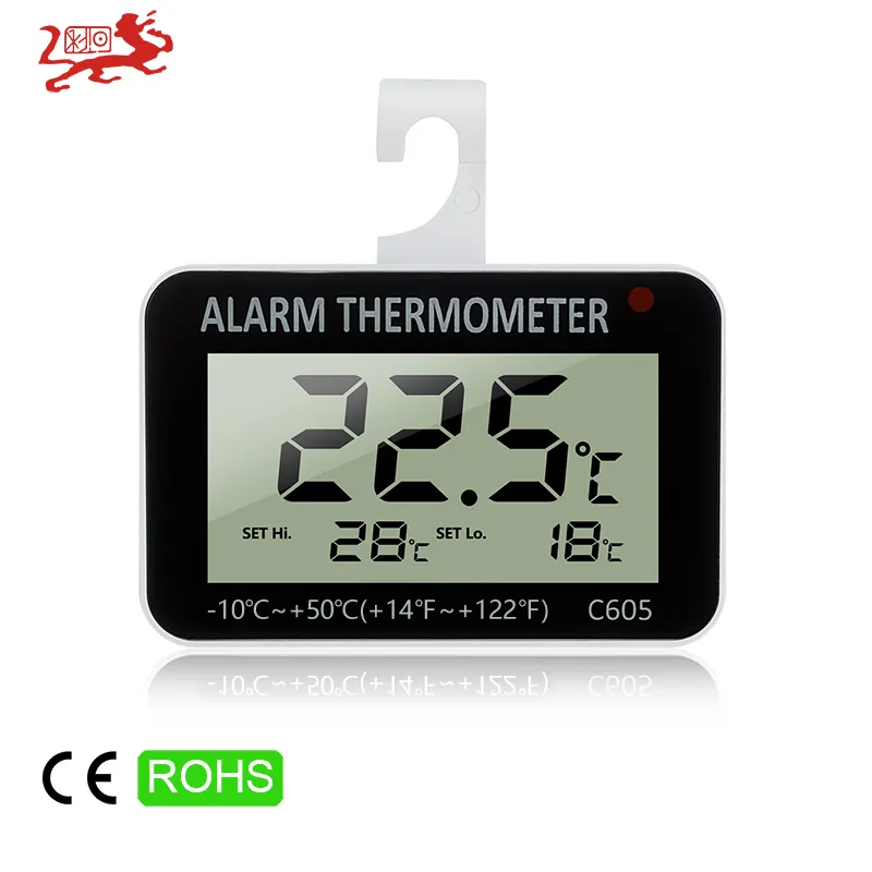 Mini Alarm Indicator Light Digital LCD Display Fridge Temperature Display Thermometer