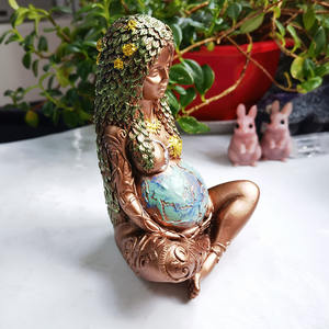 Vente en gros Nouvelle Statue en Résine Mère Terre Dorée Pachamama Déesse Sculpture Gaïa Offre Spéciale - Product Image 3