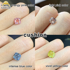 Goldleaf Top quality Colorful lab diamonds Fancy Pink color <b>Long</b> <b>Cushion</b> 1ct 2ct 3ct VVS VS Lab grown diamond - Product Image 4