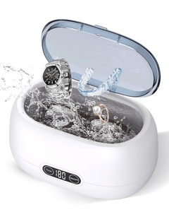 Nouveau Nettoyeur Électrique Ultrasonique de Bijoux 48KHz Puissant pour Prothèses Dentaires et Lunettes, Certifié CE RoHS FCC pour Voiture et Extérieur - Product Image 1