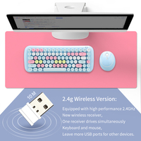 MOFII 2.4Ghz Nirkabel USB LED Backlit Tahan Air Mini Keyboard Mouse Combo Set dengan 1600 DPI untuk Laptop/Komputer Desktop