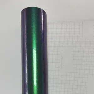 Chameleon Green Purple Metallic Sparkle <strong>Vinyl</strong> Wrap Film Roll for Car and Motorcycle <strong>Adhesive</strong> Decal Wrapping Cover - Product Image 6