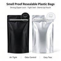 Sacs en plastique Mylar personnalisés de haute qualité pour fenêtre, refermables, 3,5g, 7g, 14g, 28g, pour fleurs séchées, tabac, bonbons, biscuits