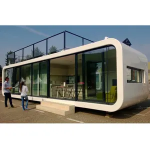 Venda quente do recipiente de produto casa luxuoso estilo moderno casa de prémbio personalizado apple cabin