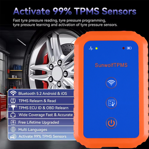 Sunwolf Factory Wireless 315MHz/433MHz <b>TPMS</b> Programming Tool Tire Pressure Diagnostic Tool with Free APP Mobile phone Bluetooth - Product Image 6