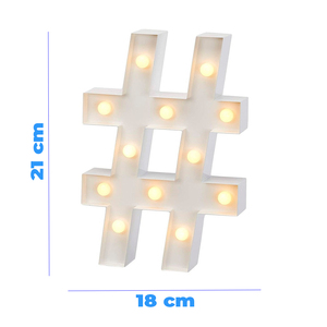 3D Hashtag Symbol Warm <b>Light</b> <b>Led</b> Lamp Decorative <b>Night</b> <b>Light</b> For Party Home Decoration - Product Image 3