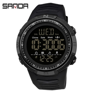 <span class=keywords><strong>SANDA</strong></span> 6014 pour homme LED montres électroniques hommes montres 50M étanche mode montre de sport Relogio Masculino - Product Image 2