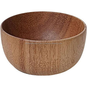 Cuencos de vajilla de mesa de cocina artesanal de madera de calidad estándar de madera de acacia para servir alimentos disponibles a precio a granel - Product Image 1